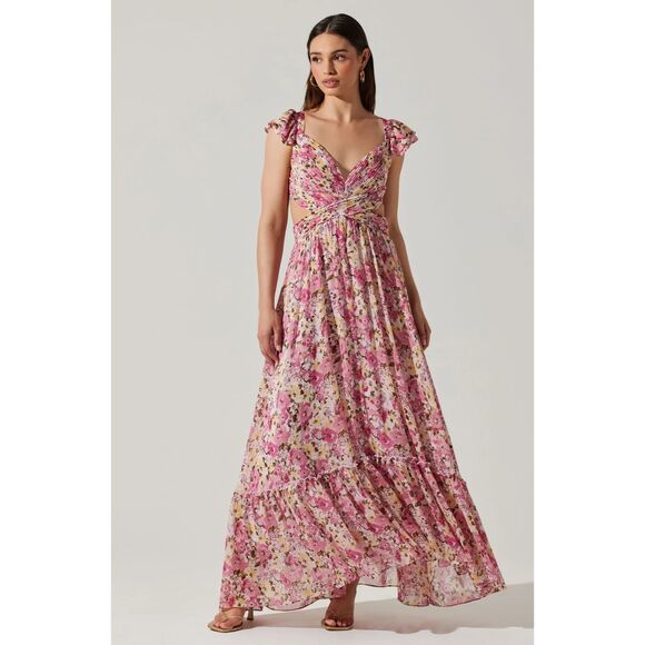 Astr the Label Primrose Floral Strappy Back Maxi Dress | Size S - Picture 1 of 8